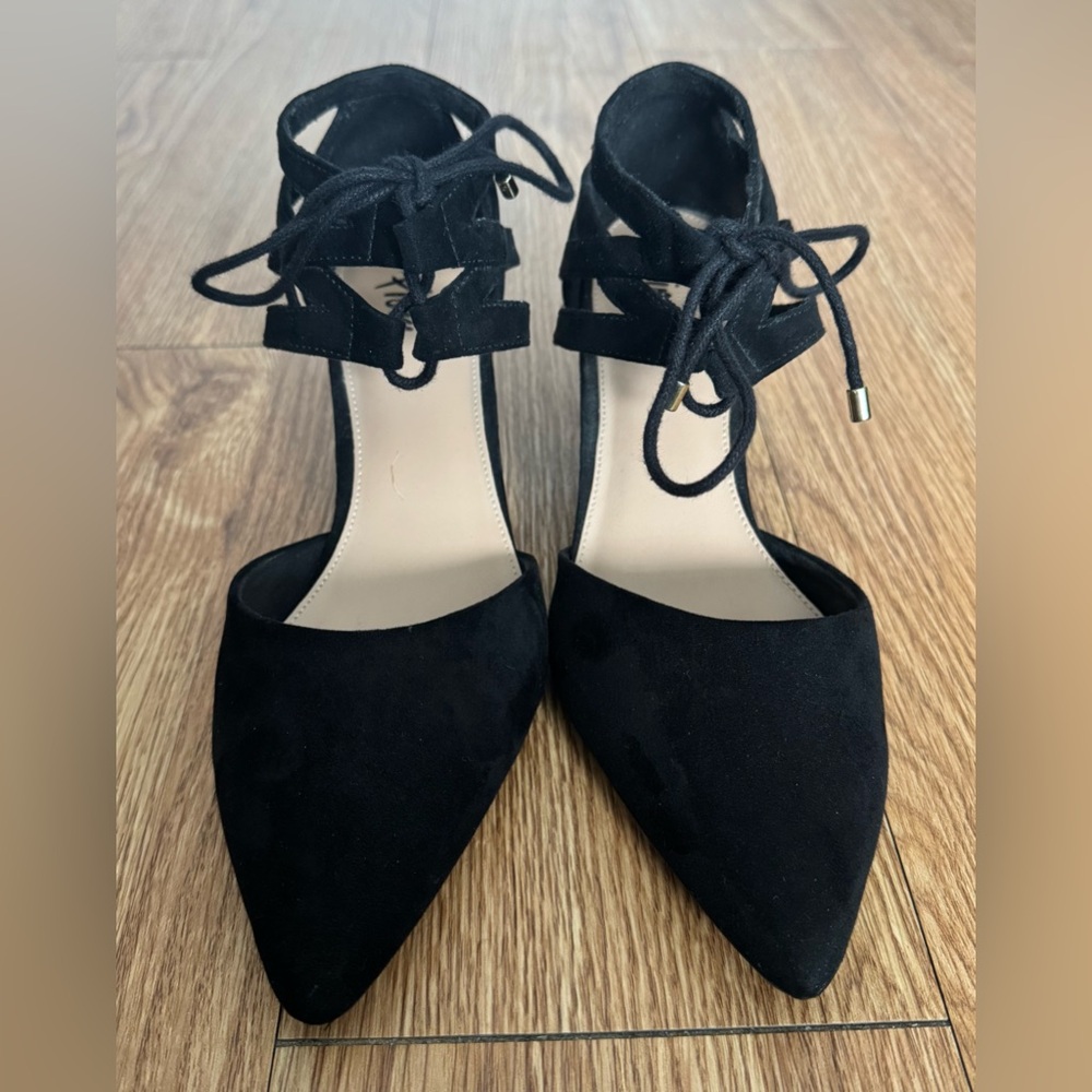 Fioni Kwen black kitten heels, size 9